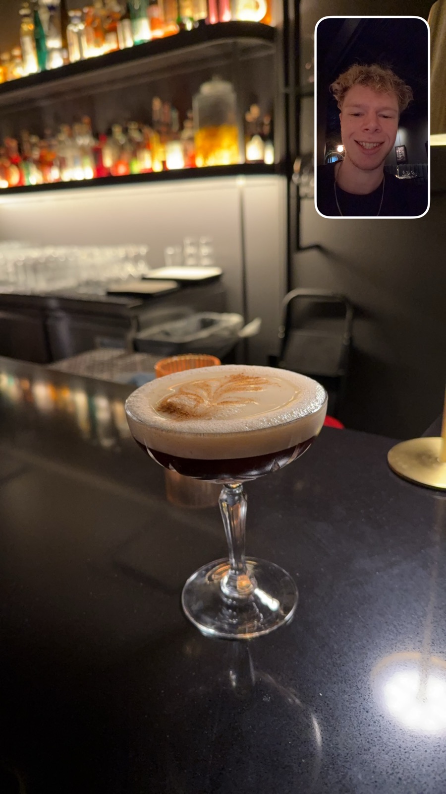 Espresso martini at The Saint Italian Steakhouse - Design District, photographed by Jake Call