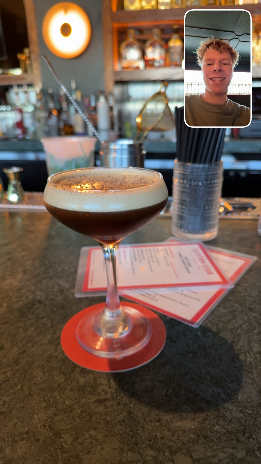 Espresso martini at Clifton Club Bar & Lounge, photographed by Jake Call
