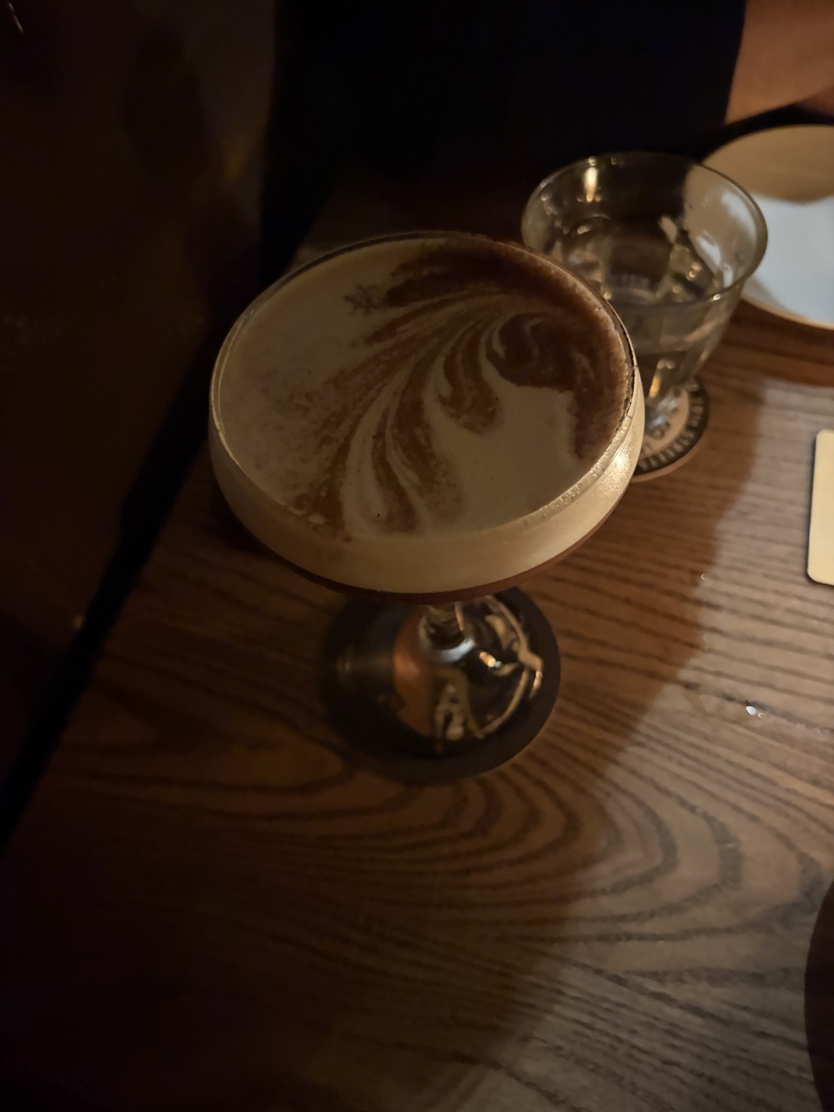 Espresso martini at Bathtub Gin, photographed by taylor jakobiak