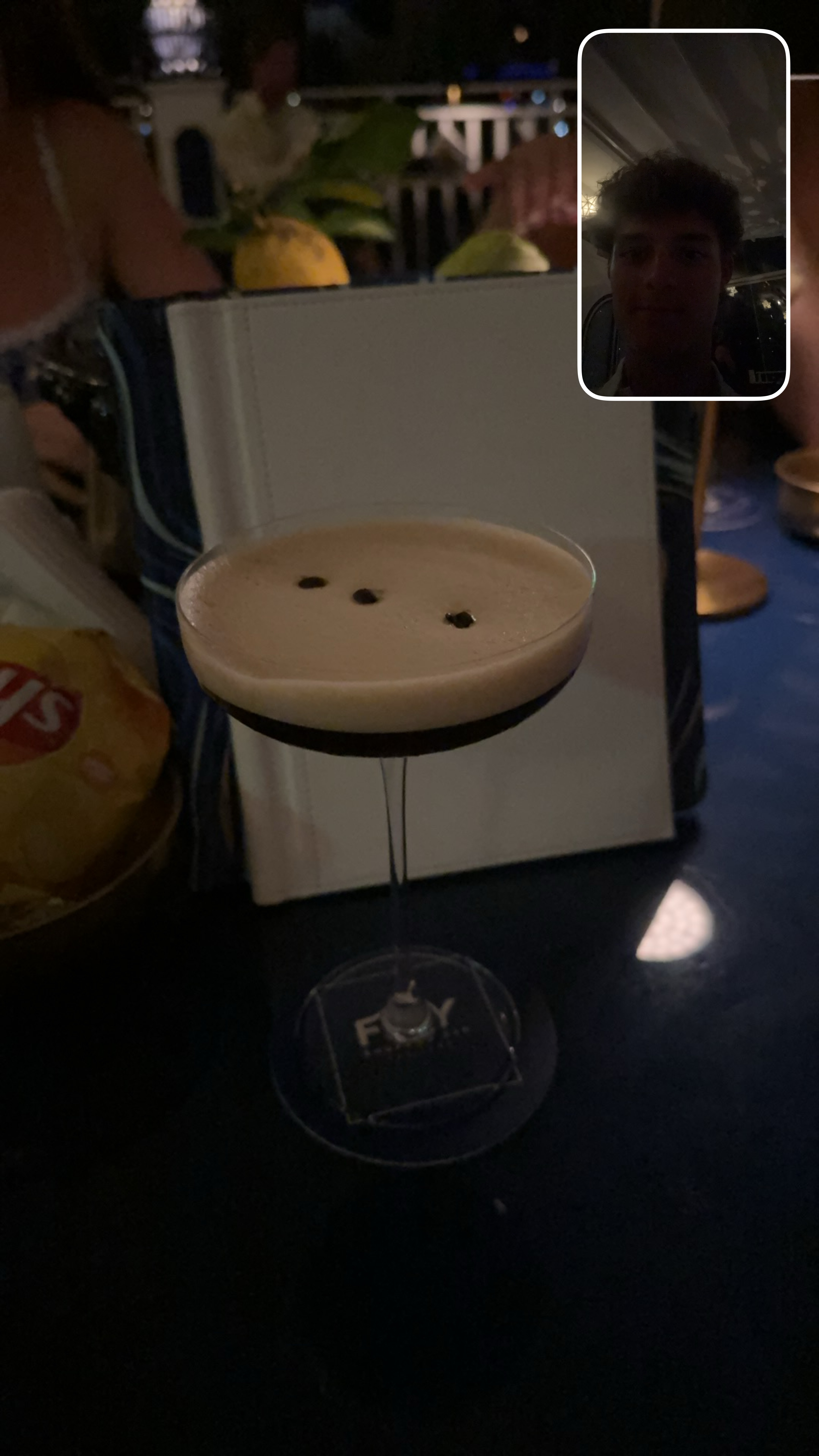 Espresso martini at Music On the Rocks, photographed by Owen