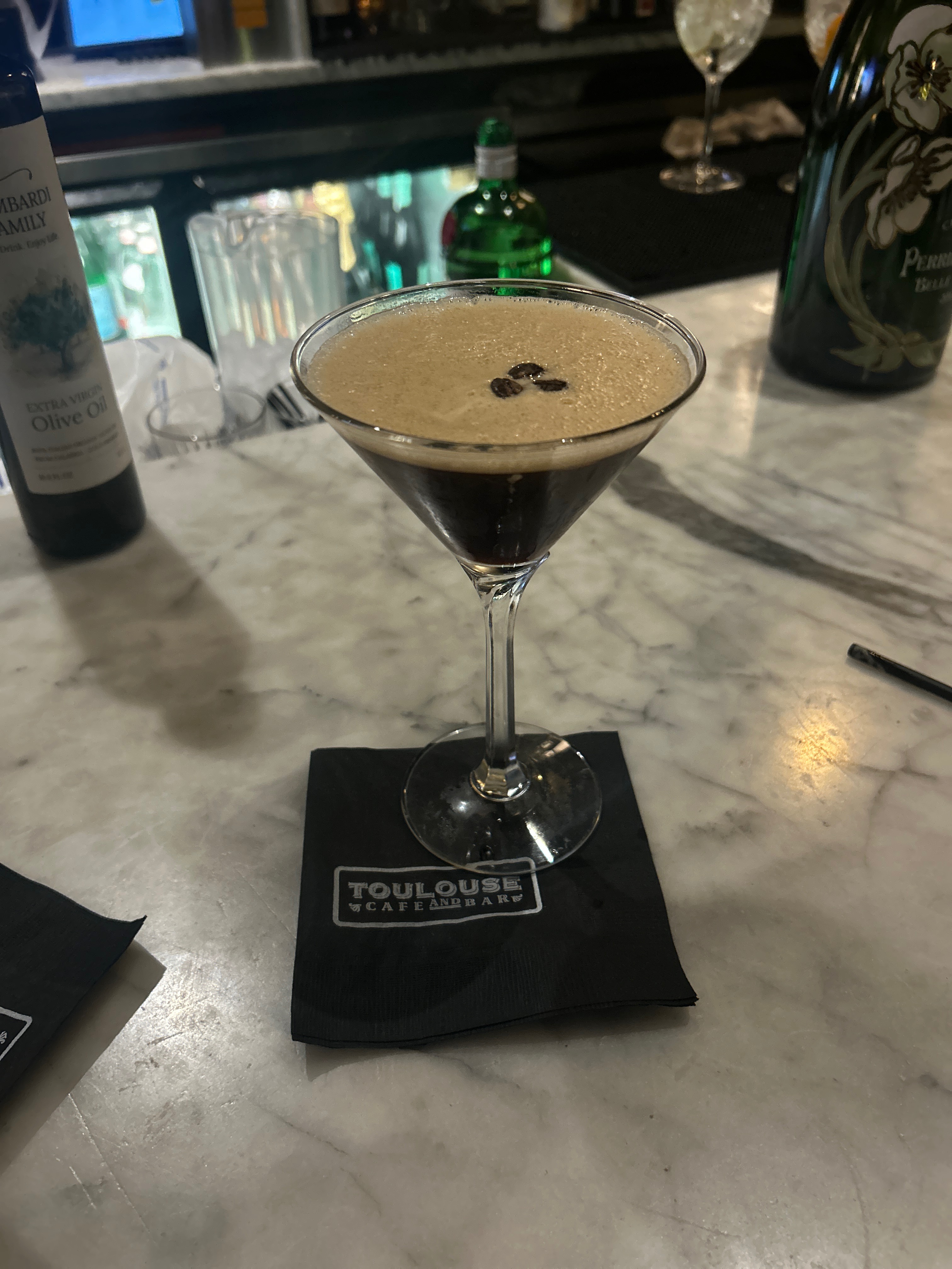 Espresso martini at Toulouse Cafe and Bar, photographed by EspressoMyTini member