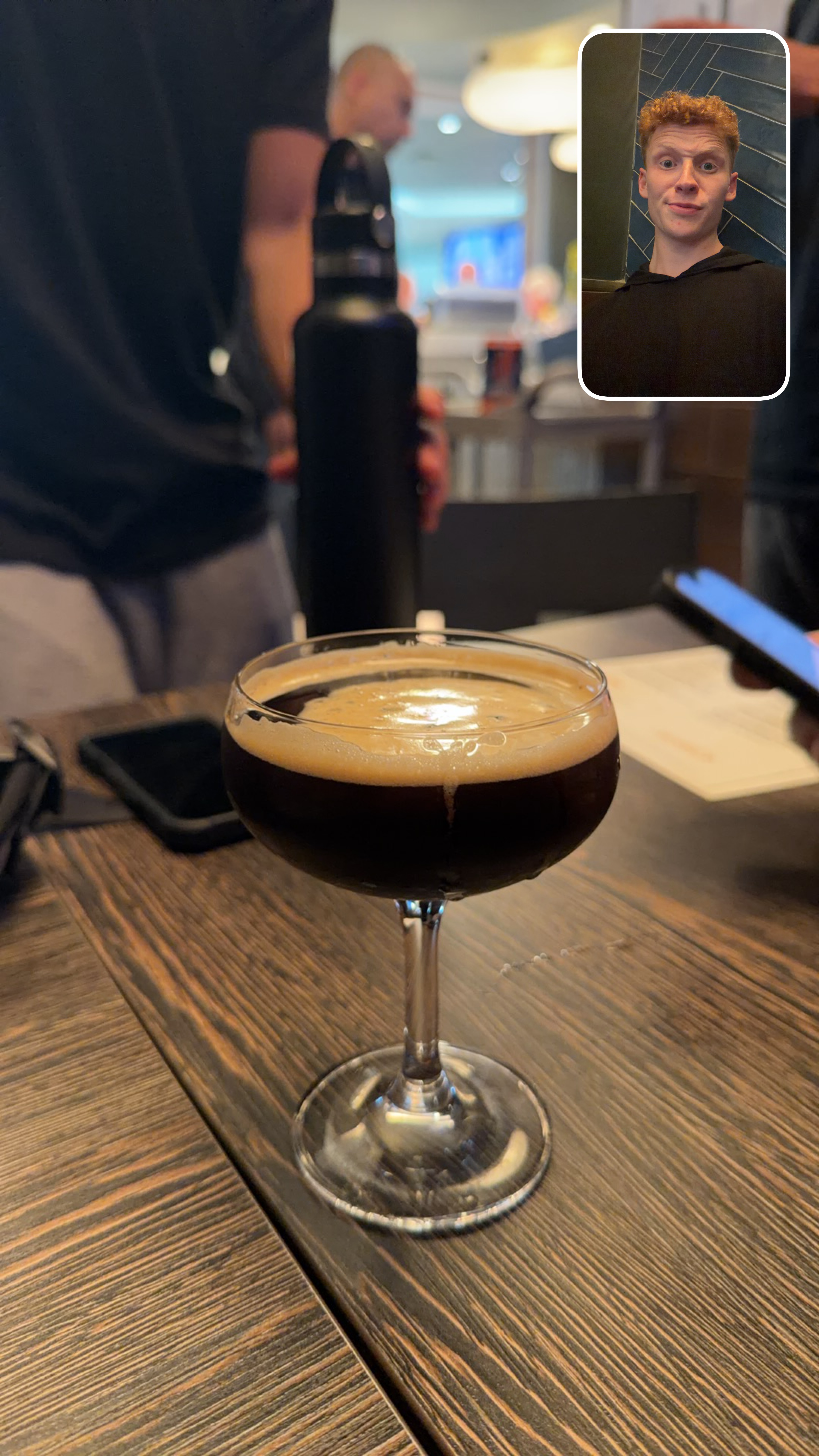 Espresso martini at Bar av8 cafe, photographed by Wade Hunter