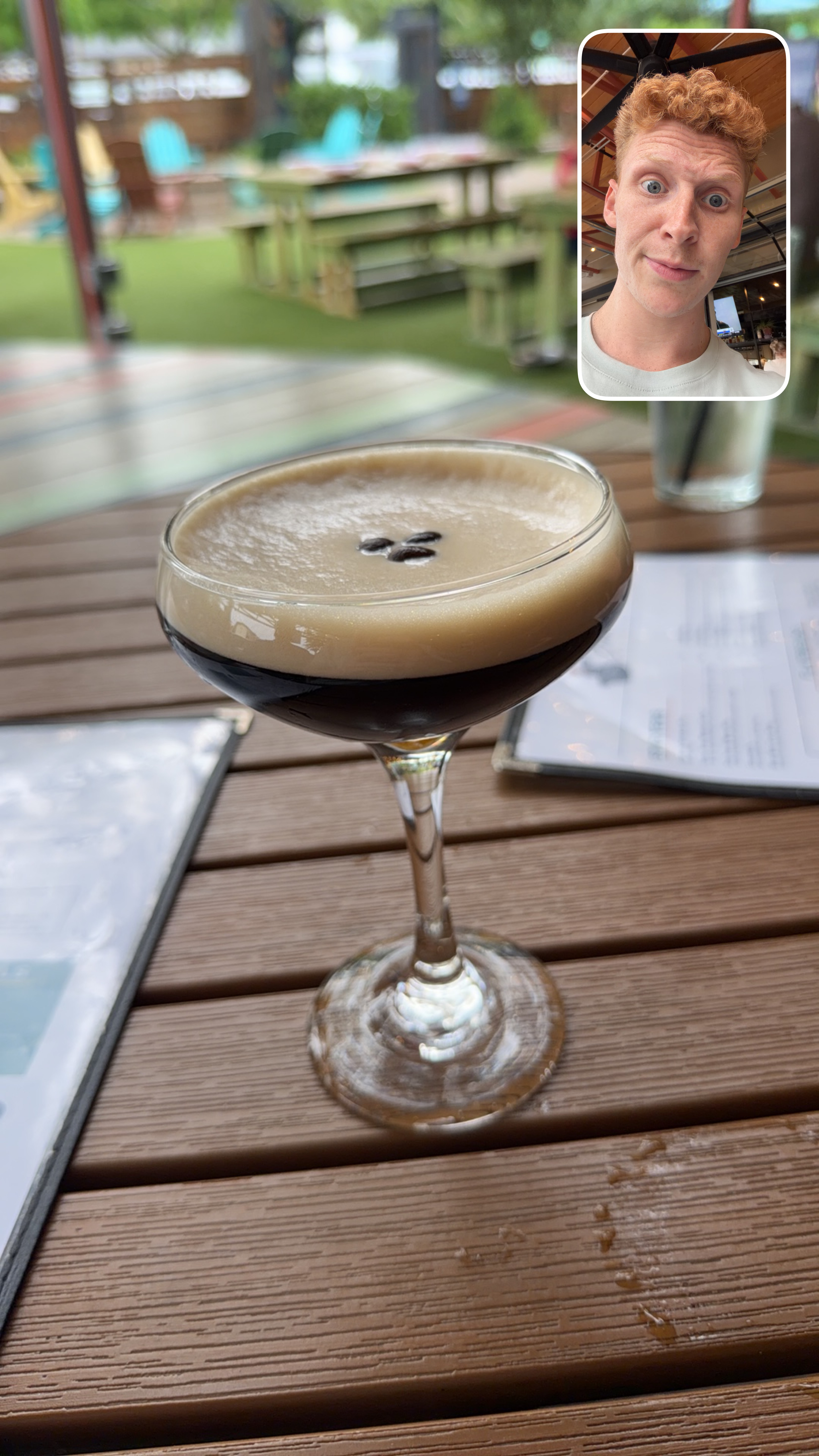 Espresso martini at Birdie's Eastside, photographed by Wade Hunter