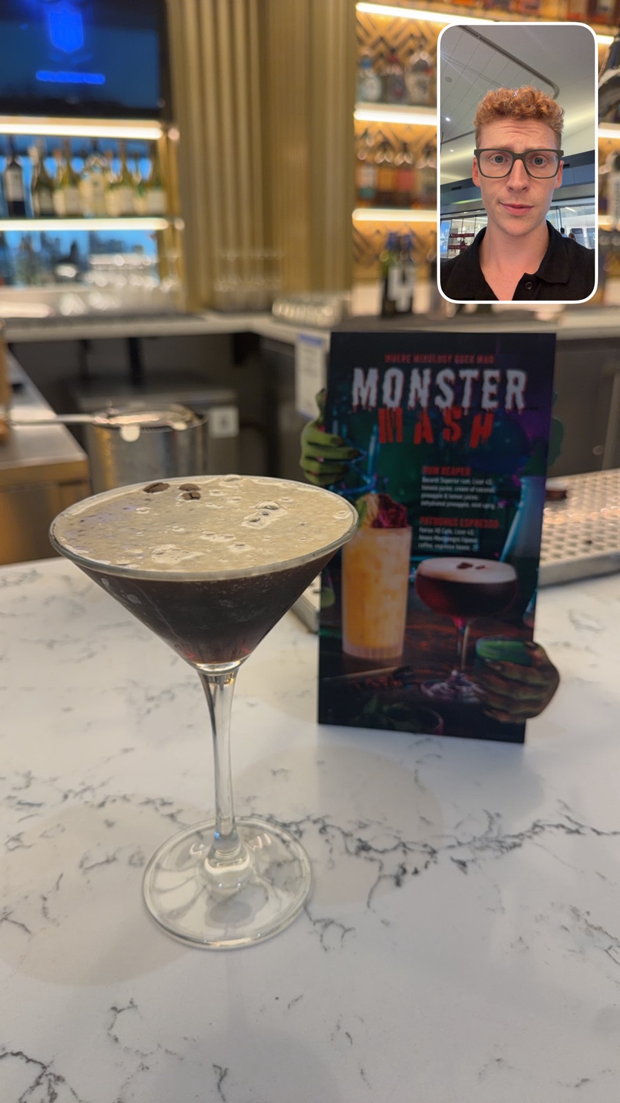 Espresso martini at Spirit & Bell, photographed by Wade Hunter
