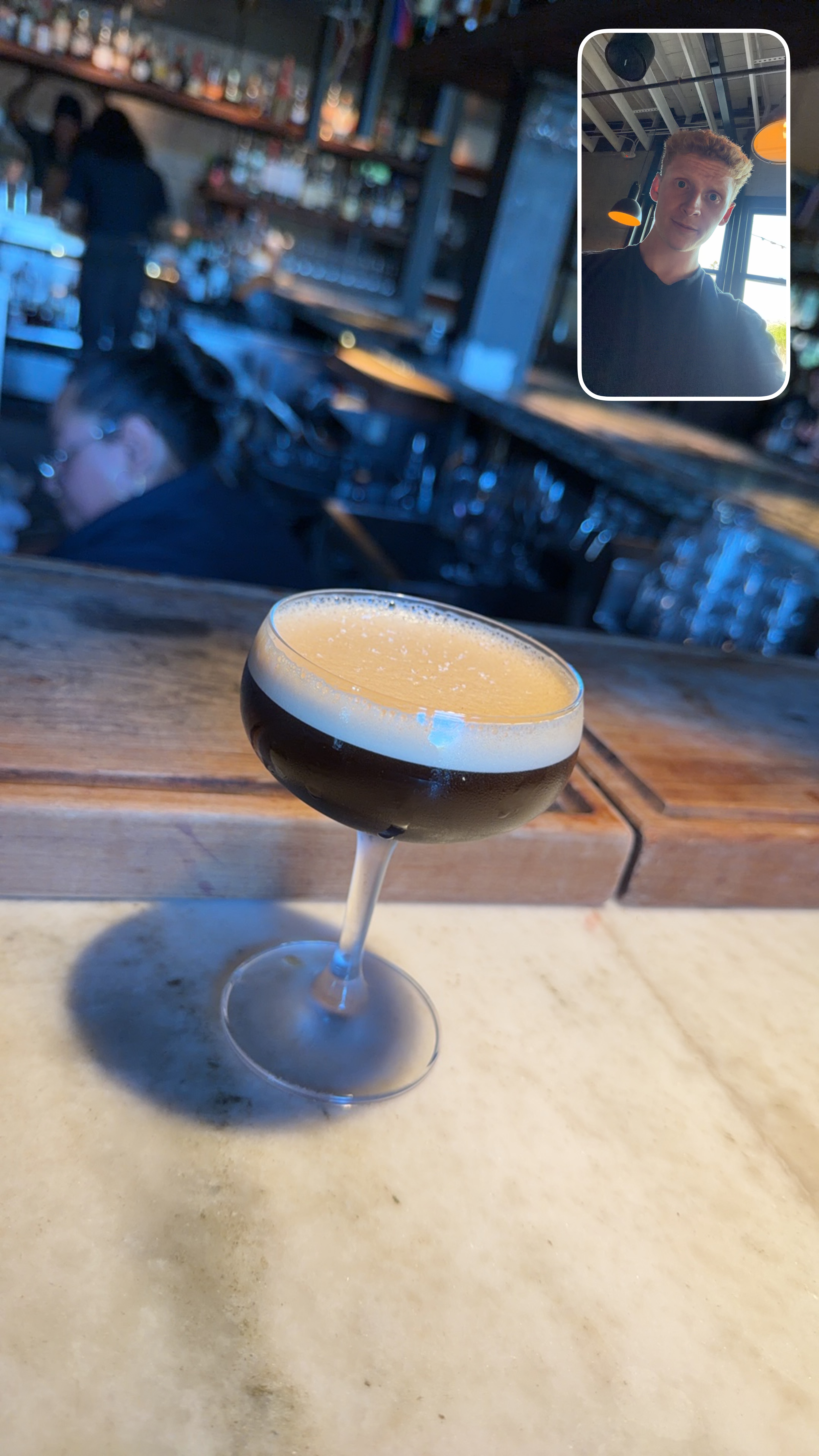Espresso martini at Barcelona Wine Bar, photographed by Wade Hunter