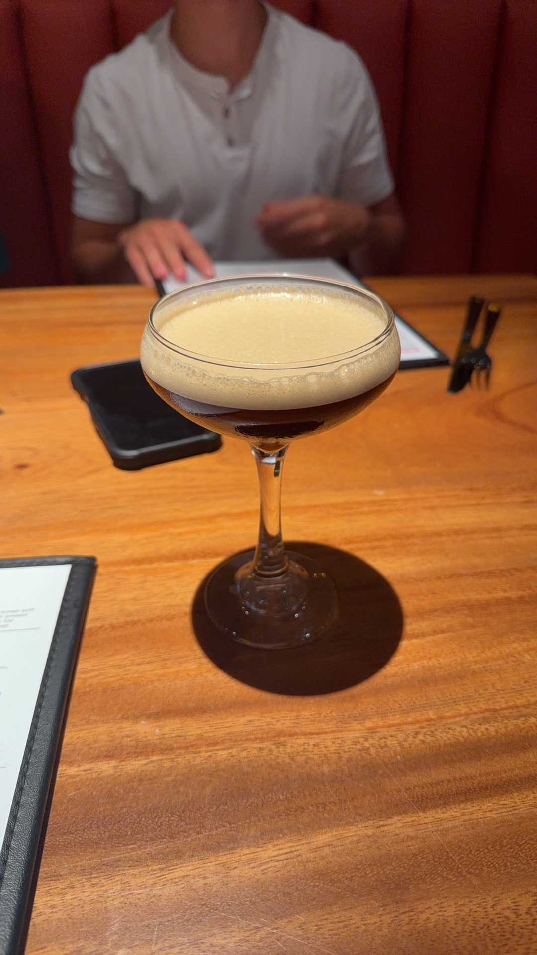 Espresso martini at HG Sply Co., photographed by Wade Hunter
