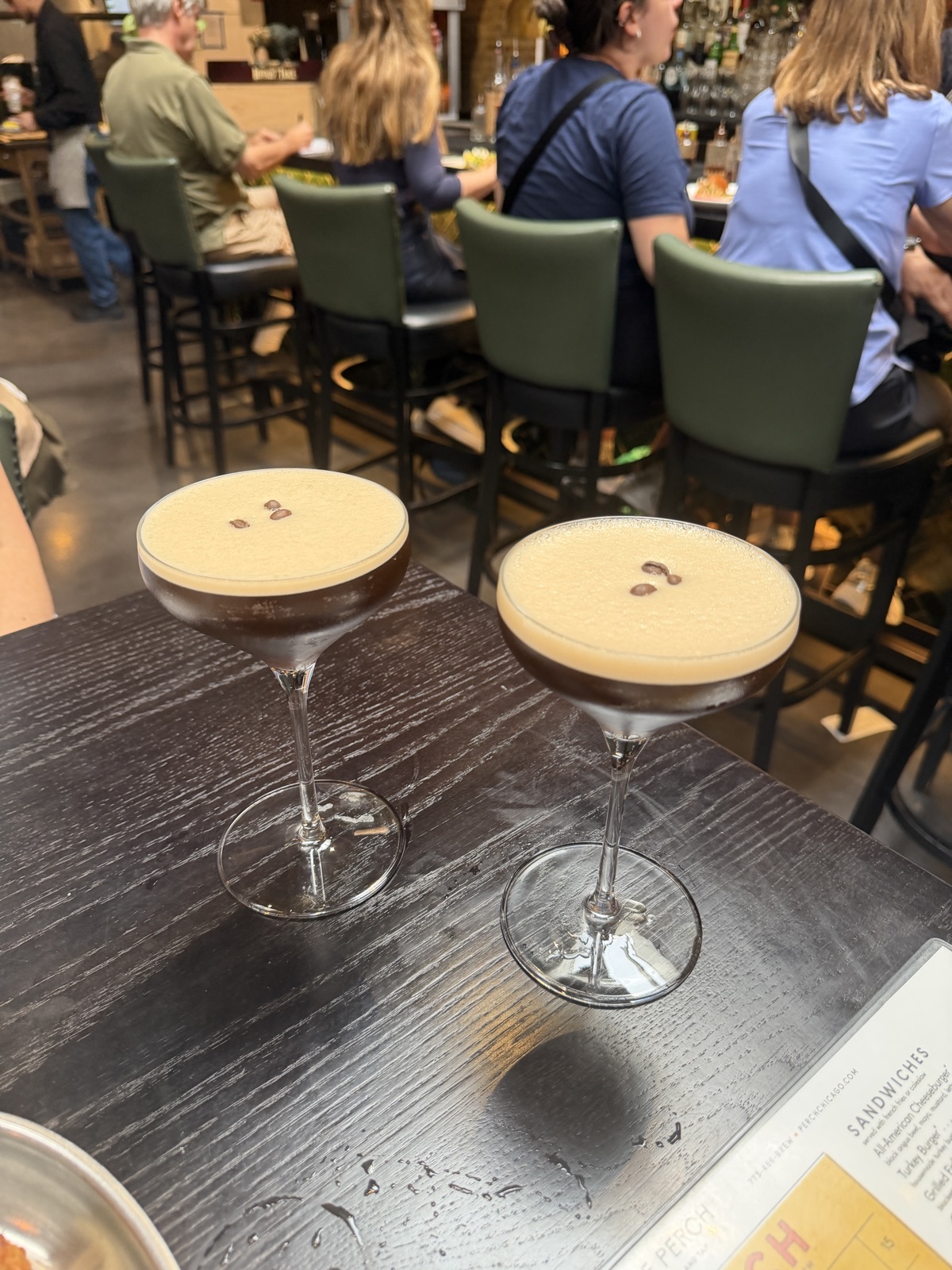 Espresso martini at The Perch Kitchen and Tap, photographed by Taylor McDonald