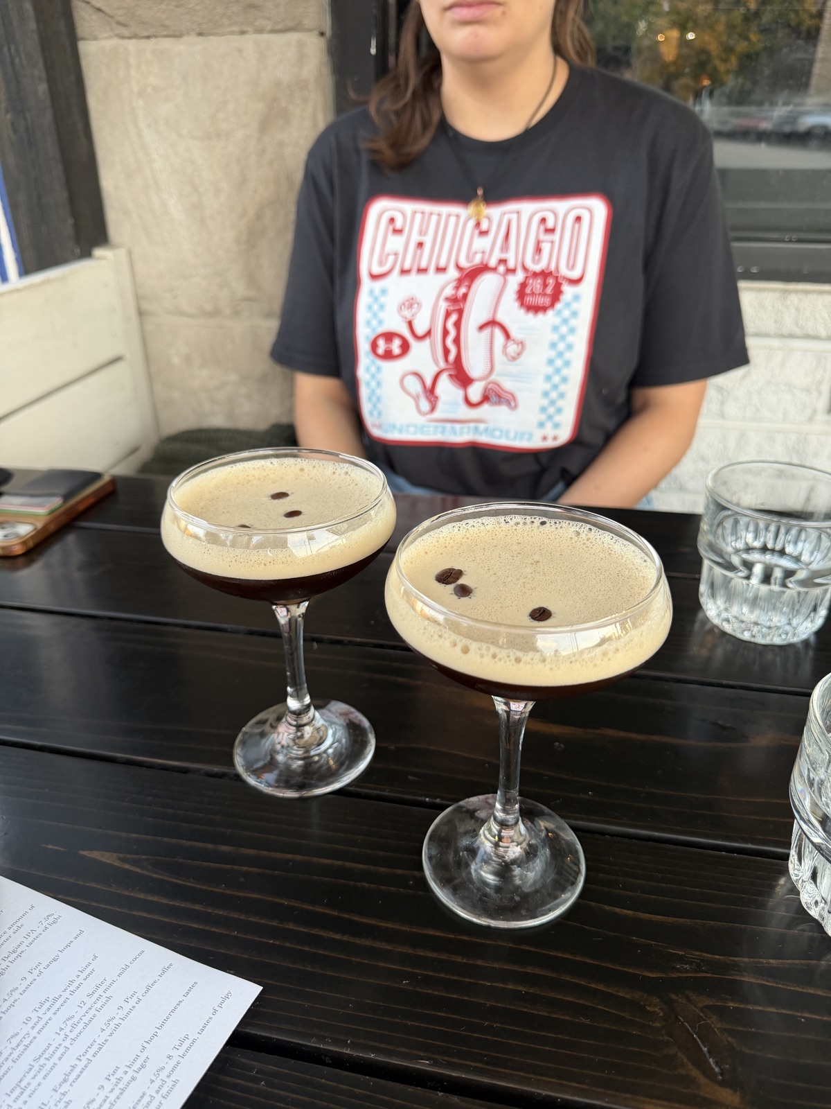 Espresso martini at Gretel, photographed by Taylor