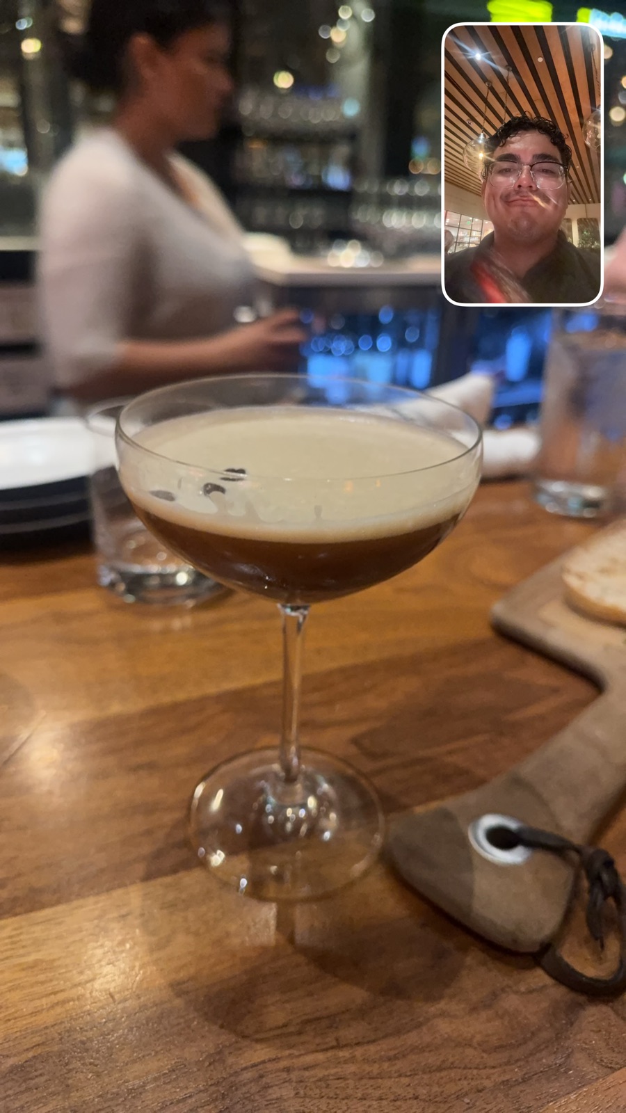 Espresso martini at North Italia, photographed by Genaro Guerrero
