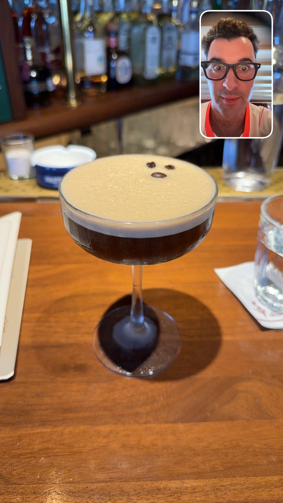 Espresso martini at Bar Sardine, photographed by Alex