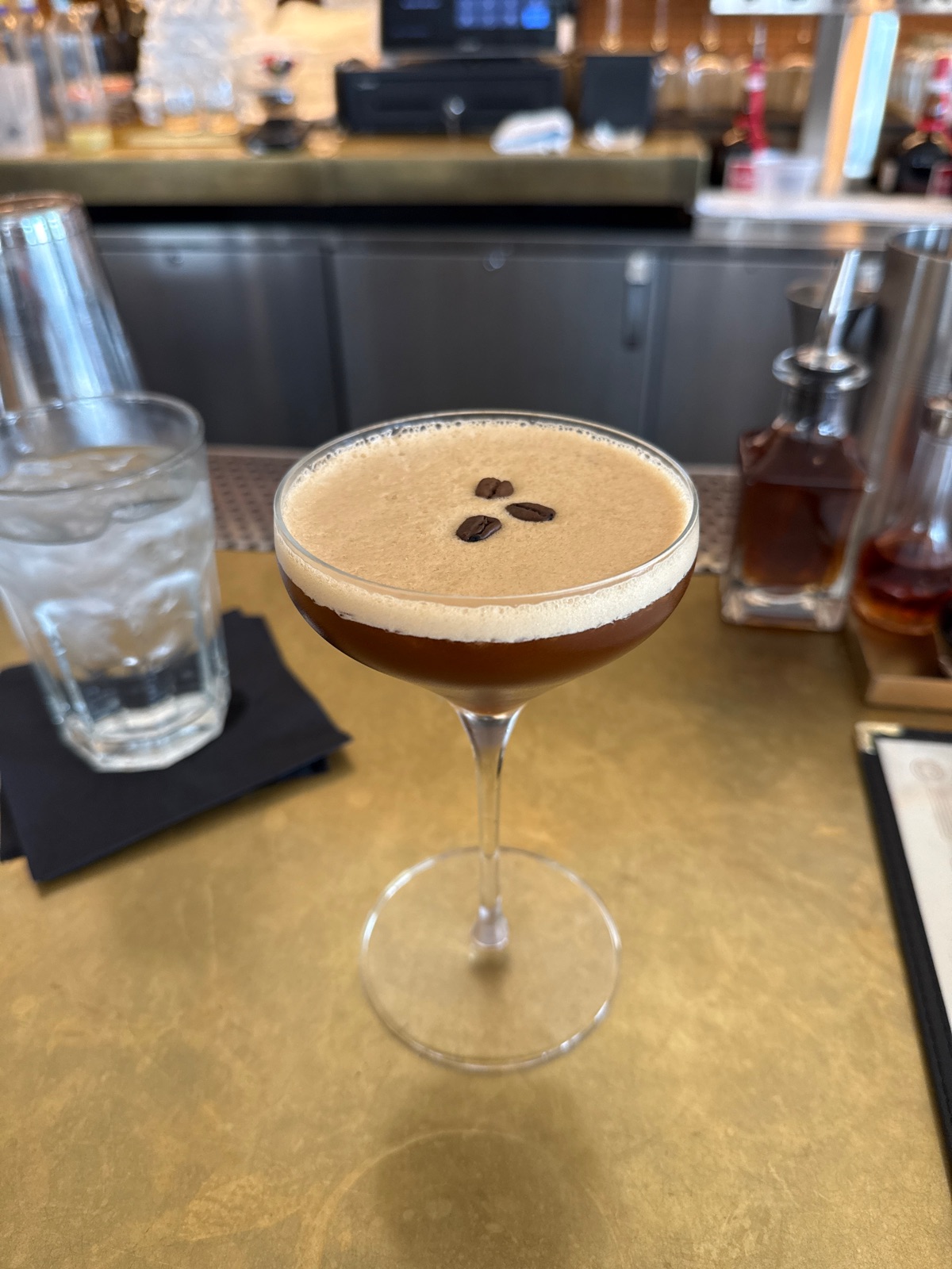 Espresso martini at Goodwins, photographed by Alex