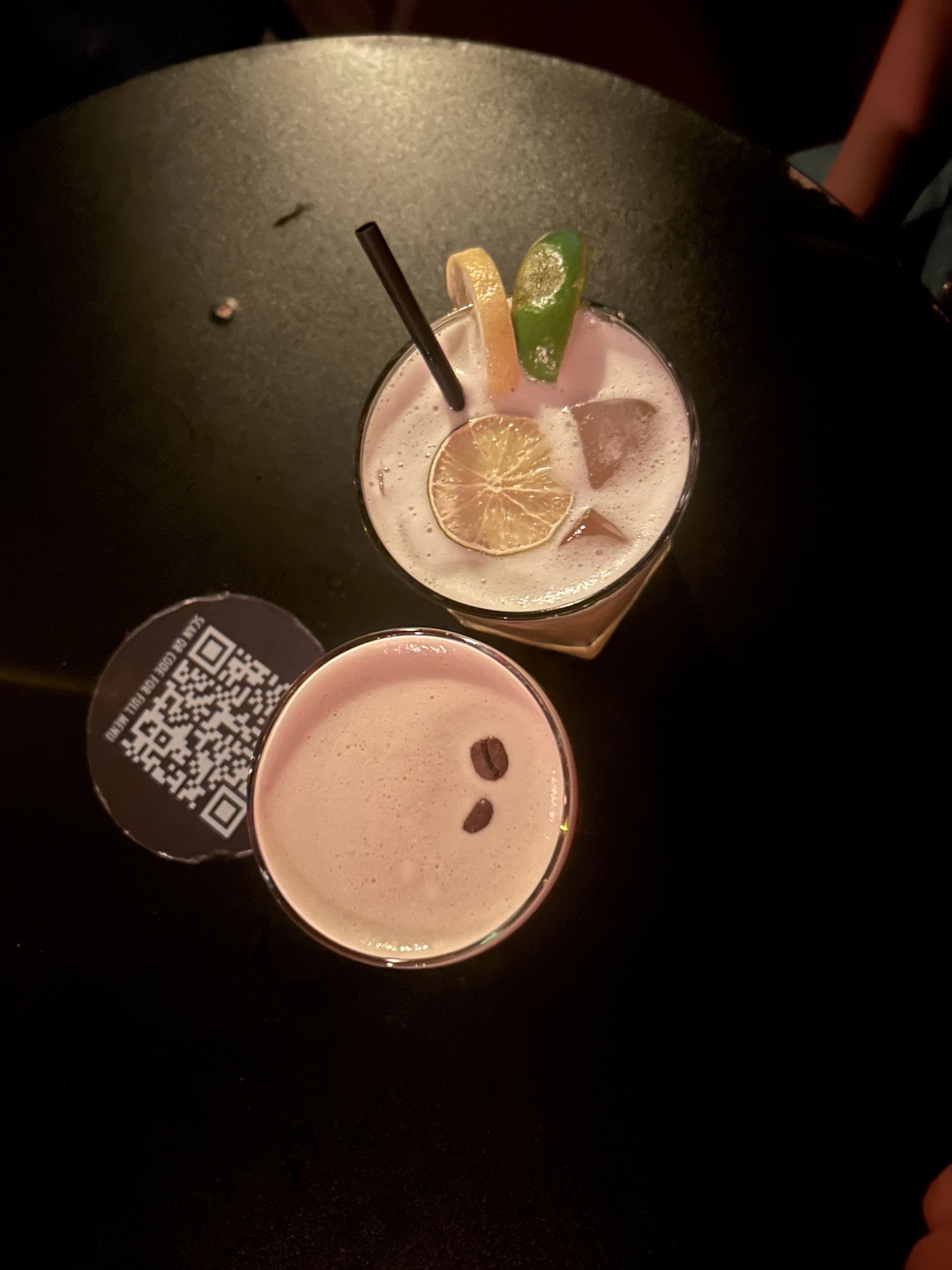 Espresso martini at The Balcony Club, photographed by Anonymous