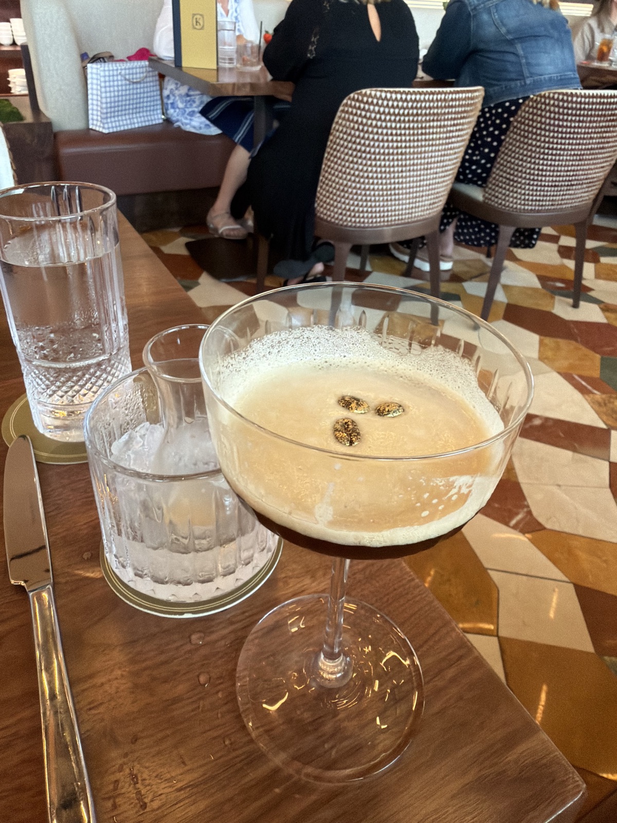 Espresso martini at Kirkwood, photographed by Ryan Santilena